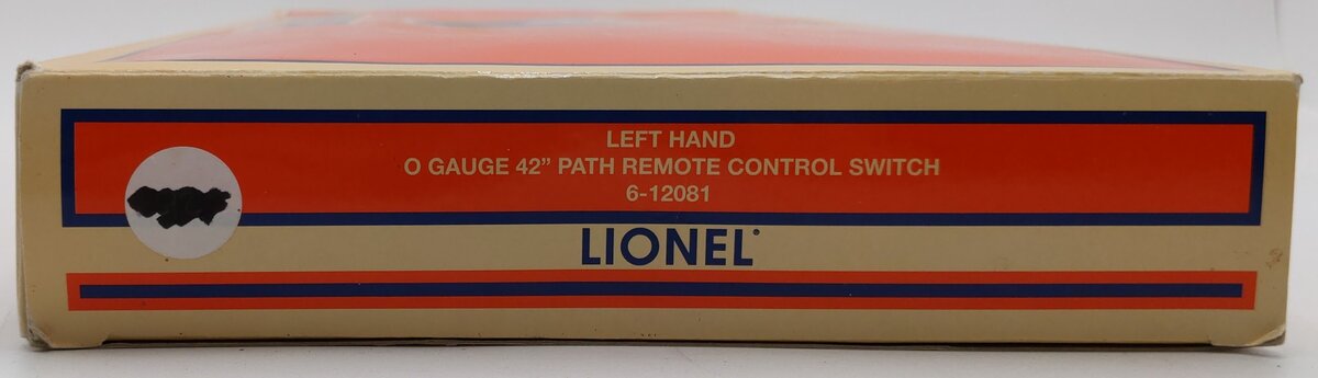 Lionel 6-12081 O 42" Remote-Control Left Hand Switch Turnout VG/Box