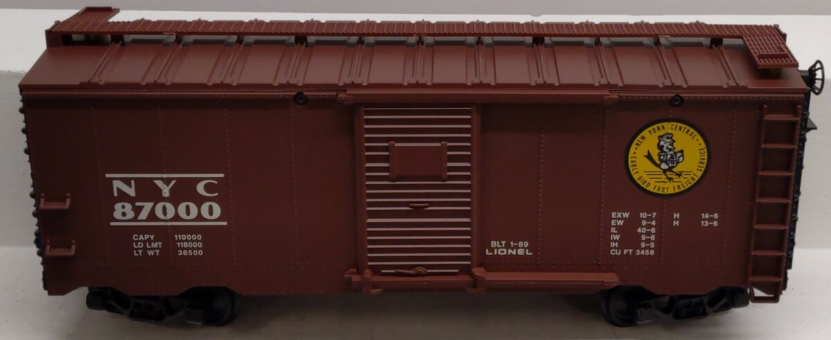 Lionel 8-87000 G Scale New York Central Boxcar EX/Box