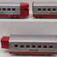 Lionel Vintage O Red & Grey Tinplate Passenger Cars 1701, 1702, 1703 [3]