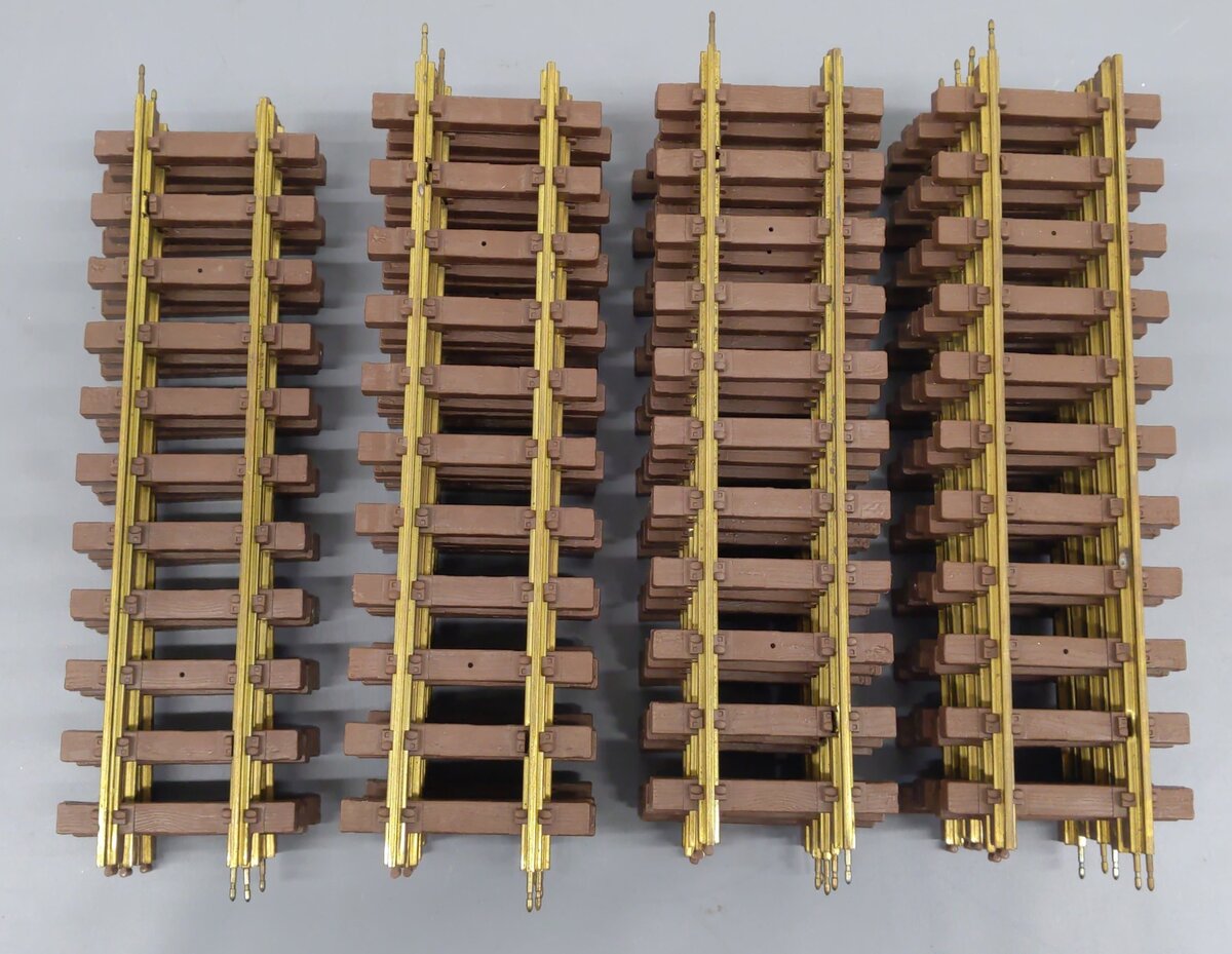 Lionel 8-82002 G Scale Brass Straight Tracks (18) VG