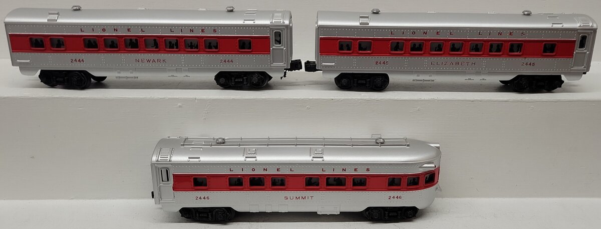 Lionel Vintage O Lionel Lines Red Stripe Passenger Cars 2444, 2445, 2446 [3]