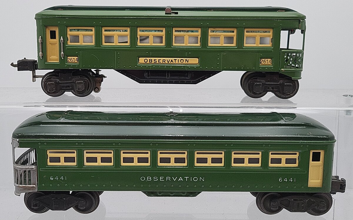 Lionel Vintage O Gauge Tinplate Passenger Cars: 6441, 2614 [2]