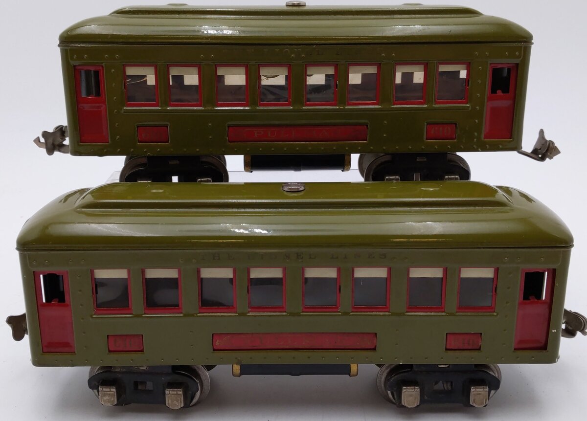 Lionel 610 Vintage O Prewar Tinplate Pullman Cars [2]
