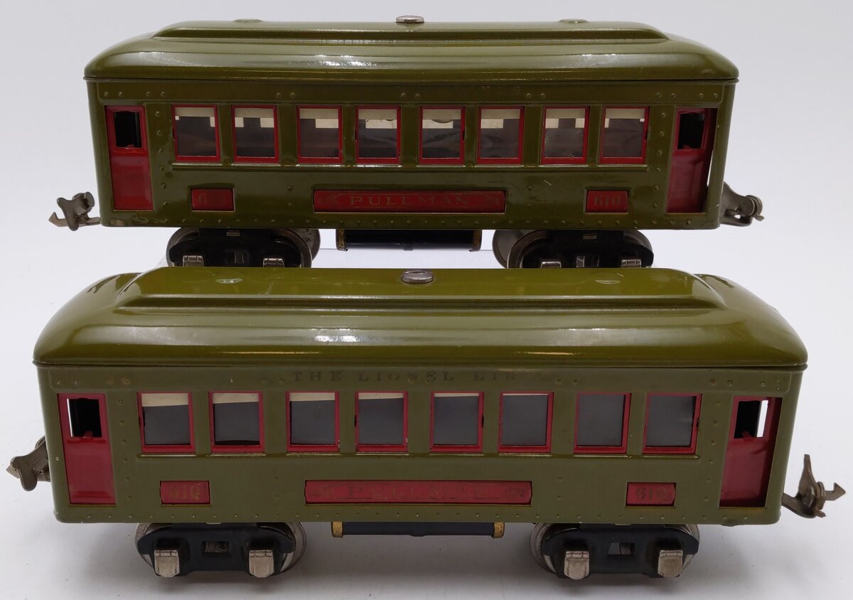 Lionel 610 Vintage O Prewar Tinplate Pullman Cars [2]