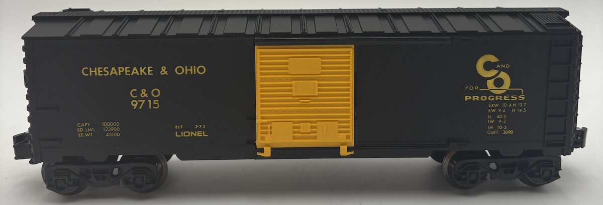 Lionel 6-9715 O Gauge Chesapeake & Ohio Boxcar EX/Box