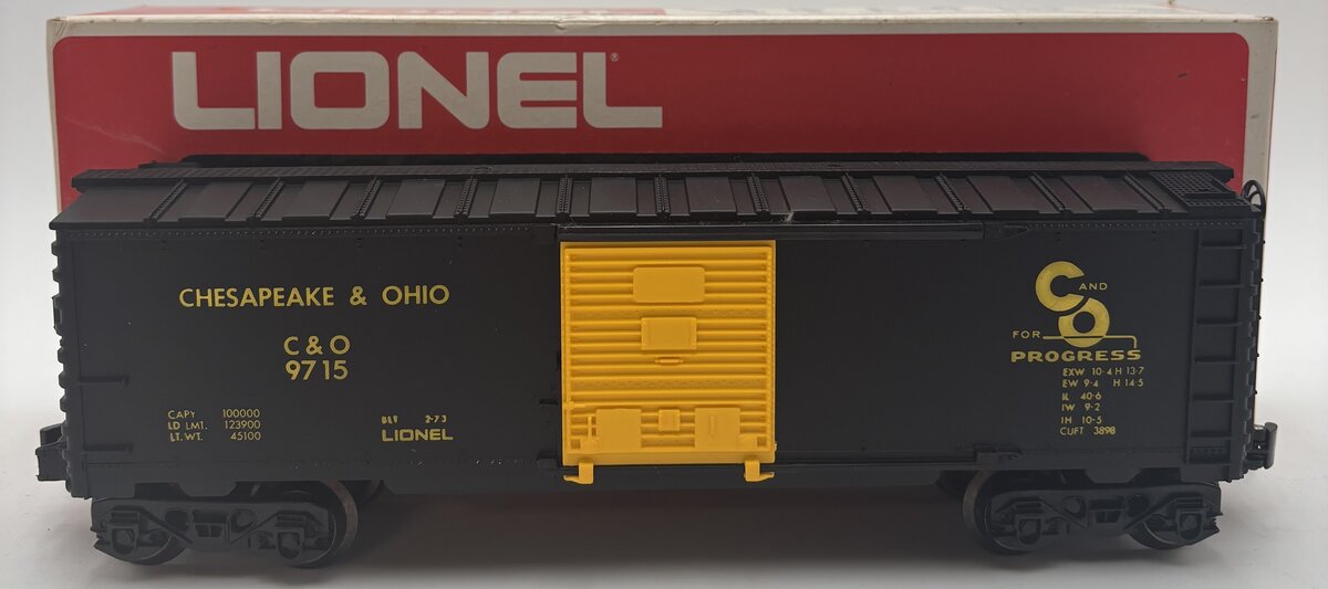 Lionel 6-9715 O Gauge Chesapeake & Ohio Boxcar EX/Box