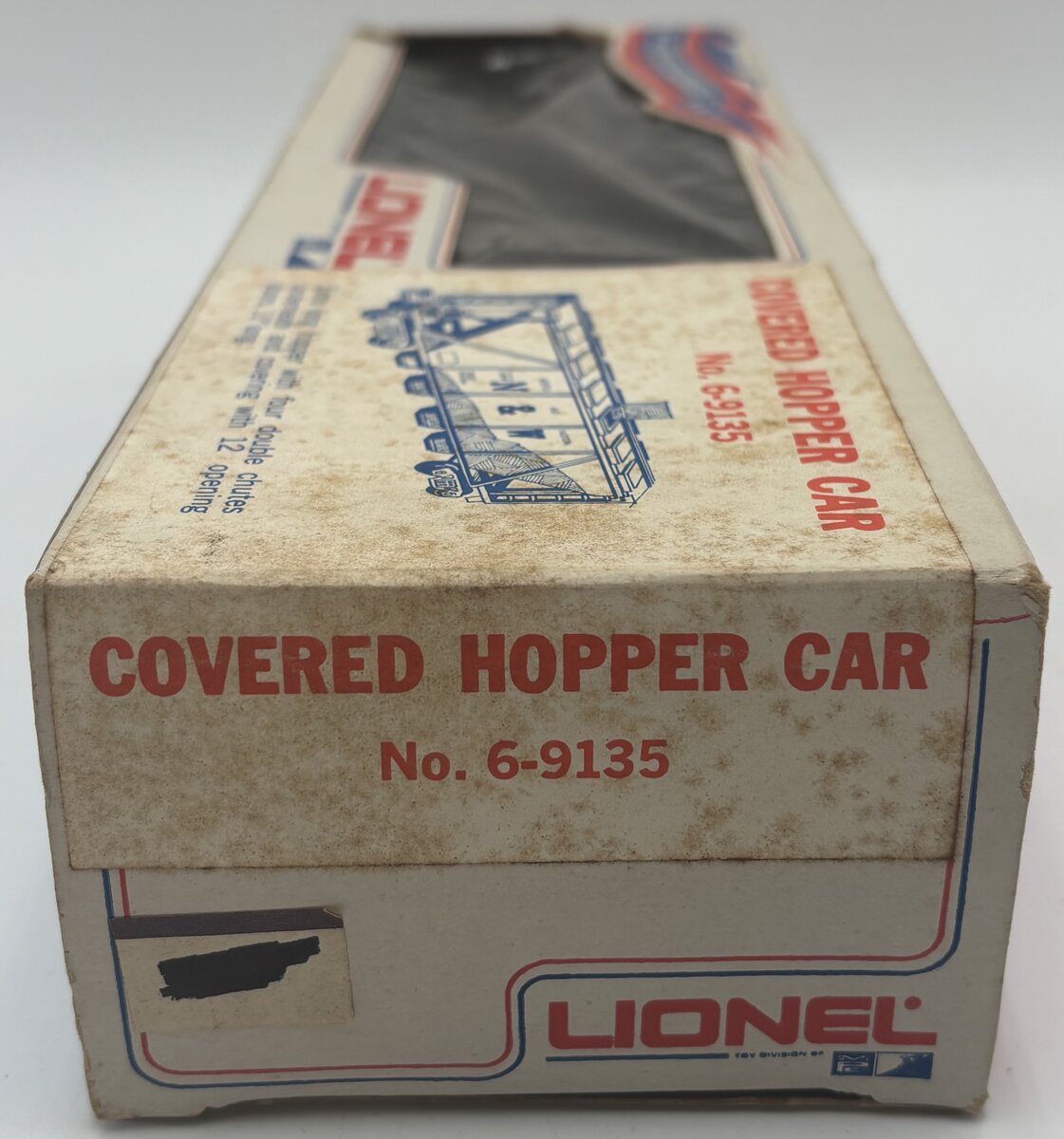 Lionel 6-9135 O Gauge Norfolk & Western Covered 4-Bay Hopper EX/Box