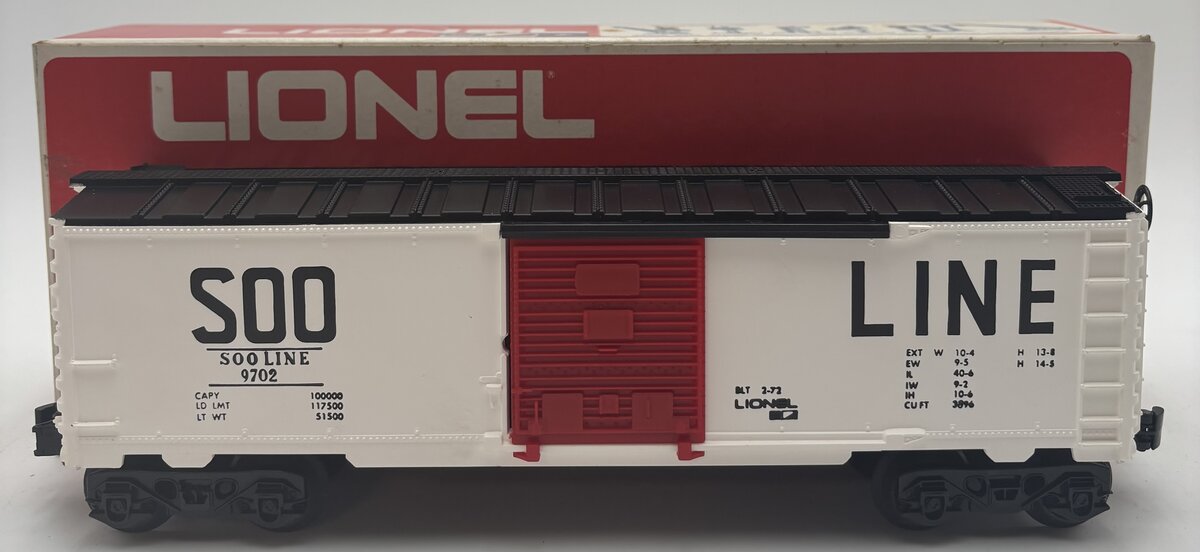 Lionel 6-9702 O Gauge SOO Line Box Car VG/Box