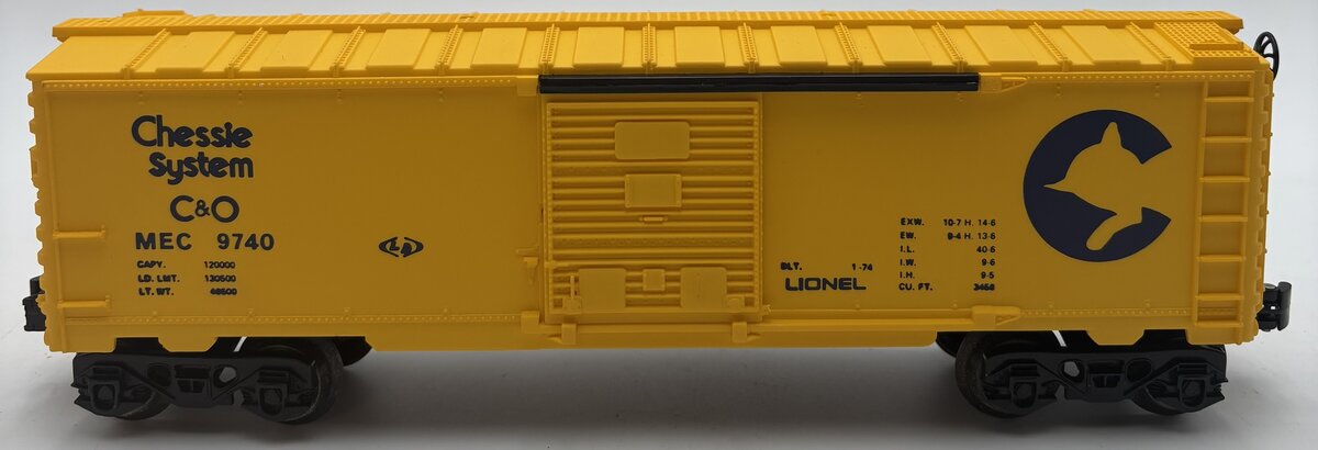 Lionel 6-9740 O Gauge Chesapeake & Ohio/Chessie System Box Car EX/Box