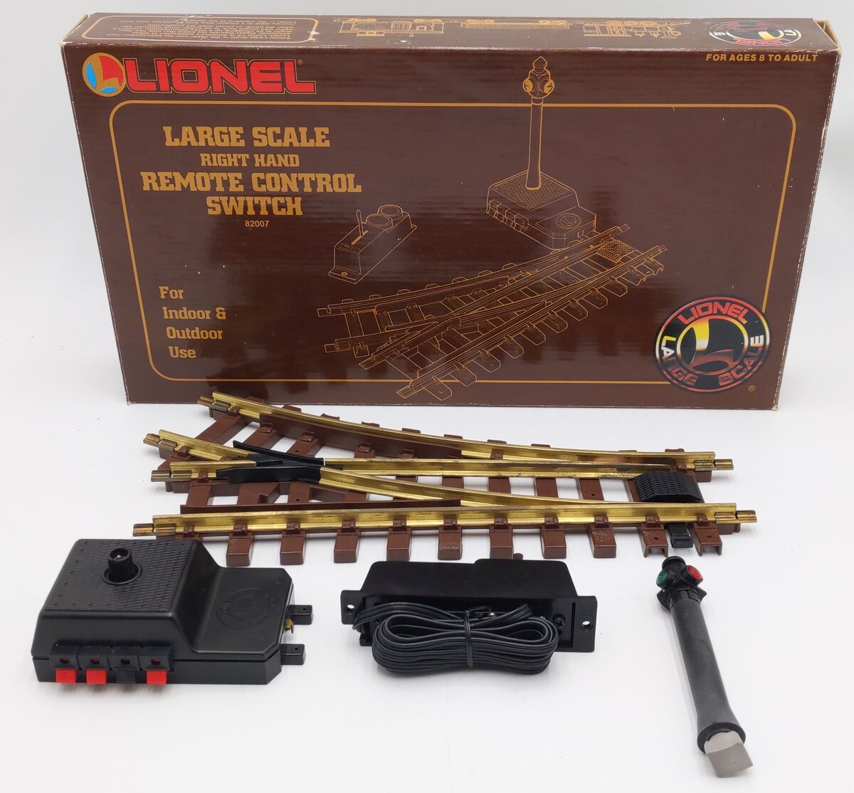 Lionel 8-82007 G Scale Right Hand Remote Switch Turnout For Indoor & Outdoor EX/Box