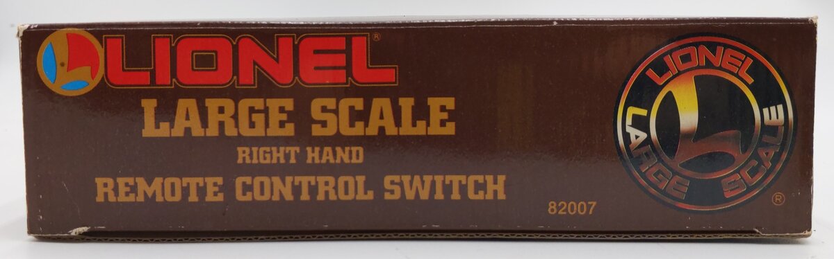 Lionel 8-82007 G Scale Right Hand Remote Switch Turnout For Indoor & Outdoor EX/Box