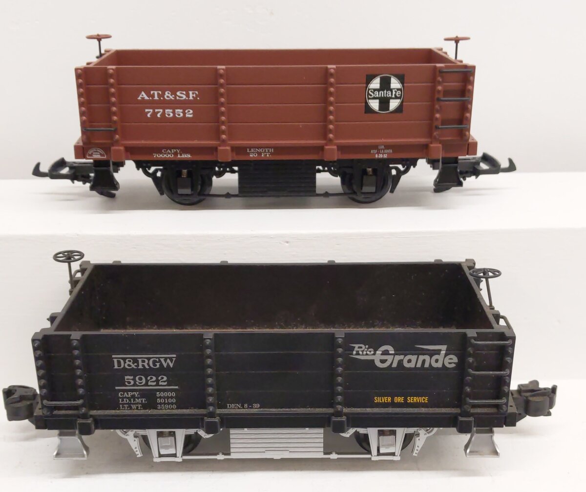 Aristo-Craft G ATSF & Rio Grande Gondolas [2] EX
