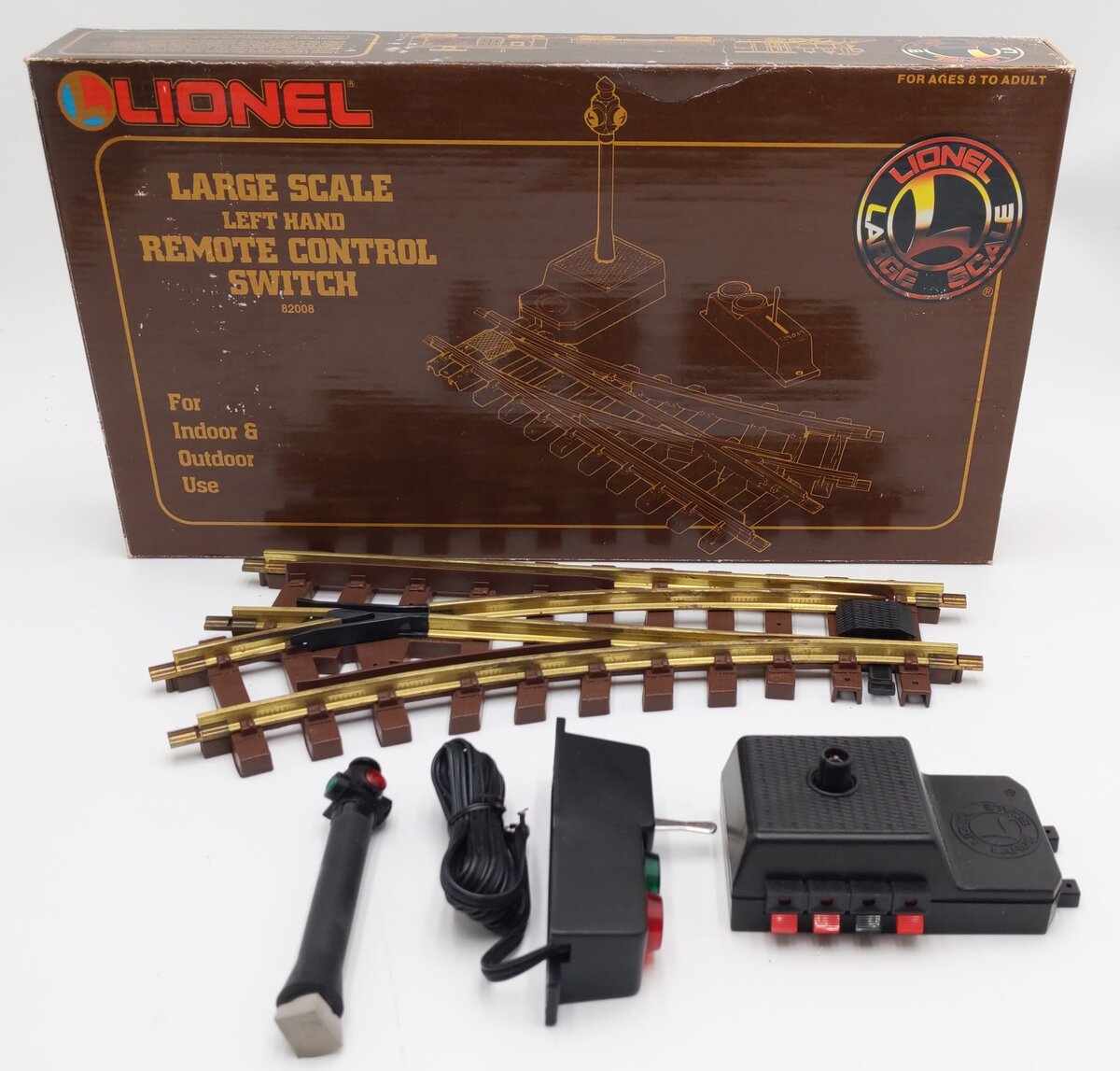 Lionel 8-82008 G Scale Left Hand Remote Switch Turnout Indoor & Outdoor Use EX/Box