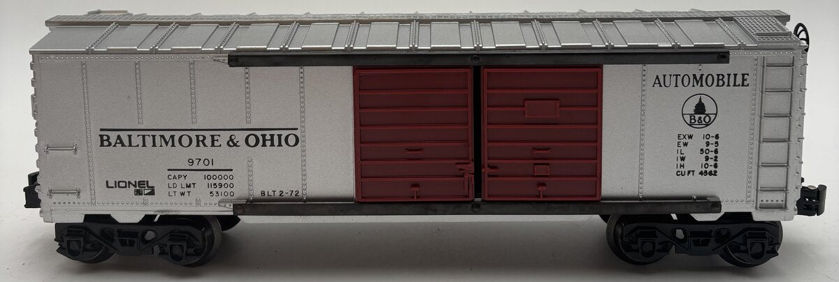 Lionel 6-9701 O Gauge Baltimore & Ohio Double Door Automobile Boxcar EX/Box