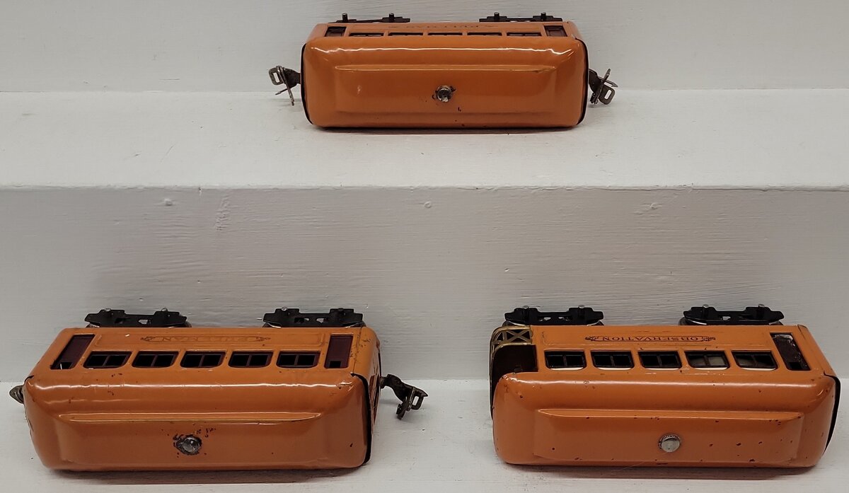Lionel 603/604 Vintage O Lionel Lines Tinplate Pullman & Observation Cars [3]