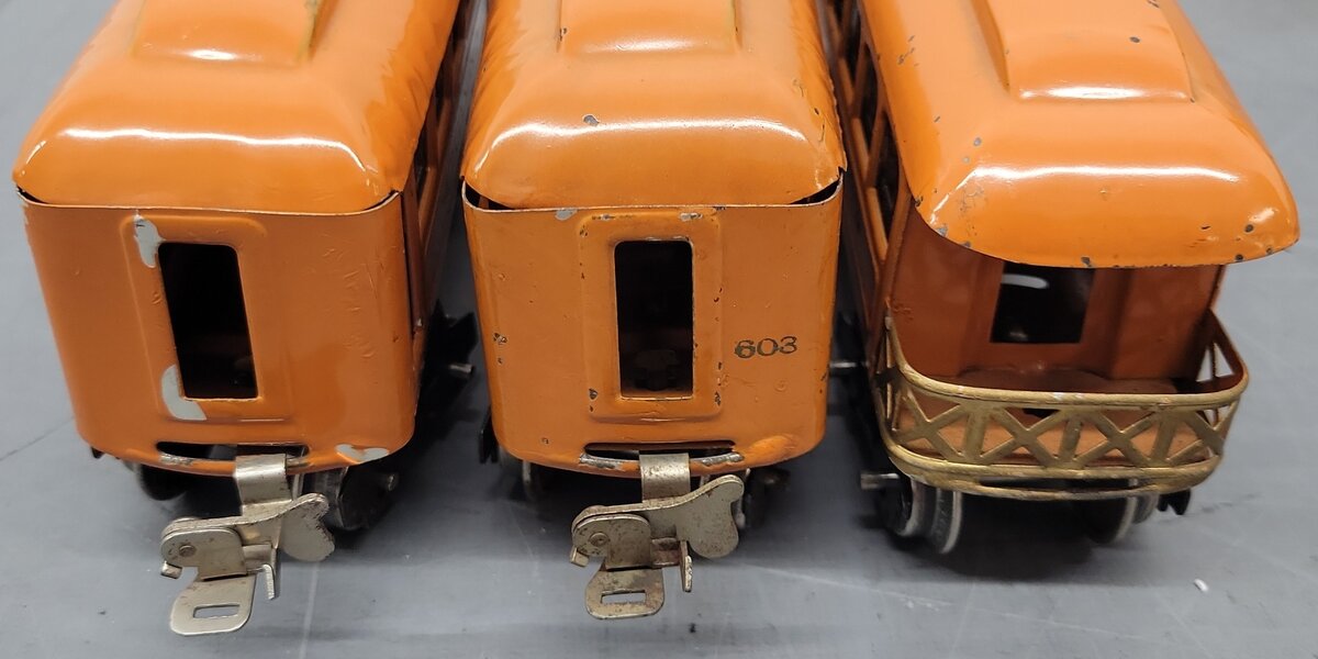Lionel 603/604 Vintage O Lionel Lines Tinplate Pullman & Observation Cars [3]
