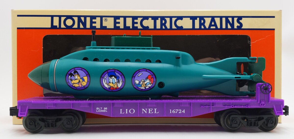 Lionel 6-16724 O Gauge Disney Mickey & Friends Submarine Car EX/Box