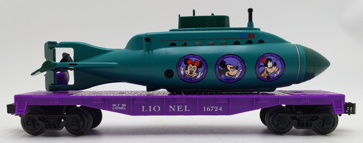 Lionel 6-16724 O Gauge Disney Mickey & Friends Submarine Car EX/Box