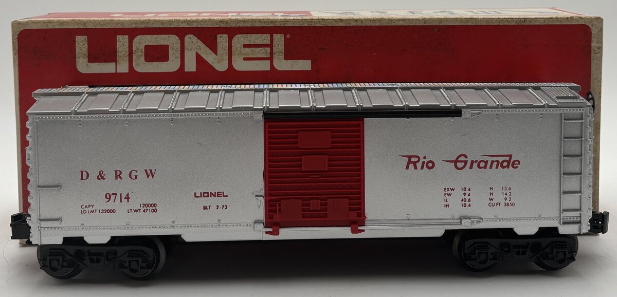 Lionel 6-9714 O Gauge Denver & Rio Grande Western Box Car EX/Box