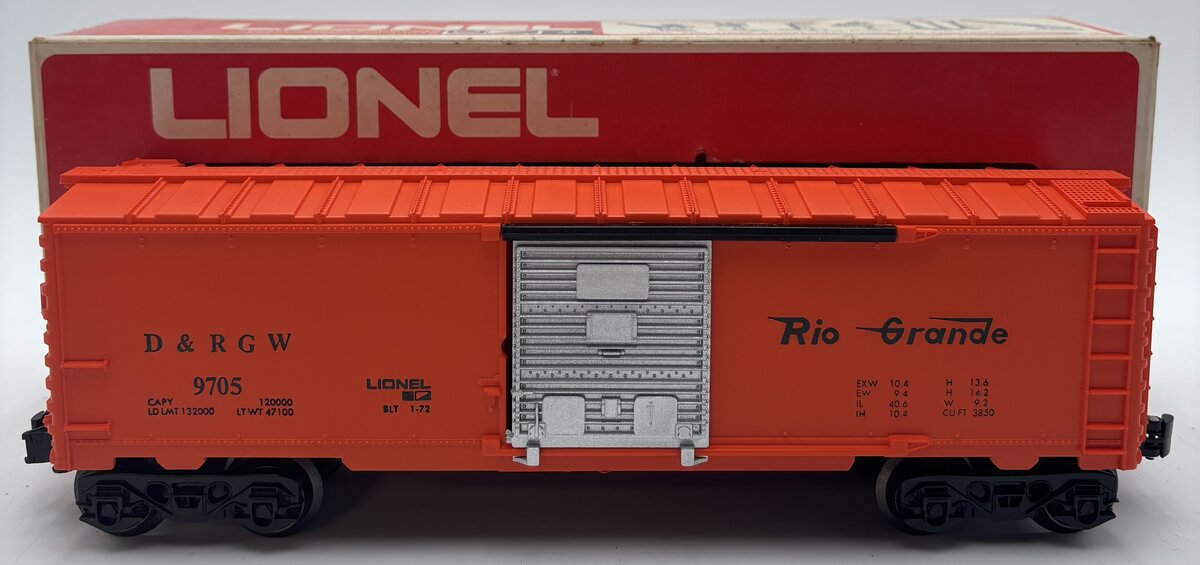 Lionel 6-9705 O Gauge Denver & Rio Grande Western Box Car EX/Box