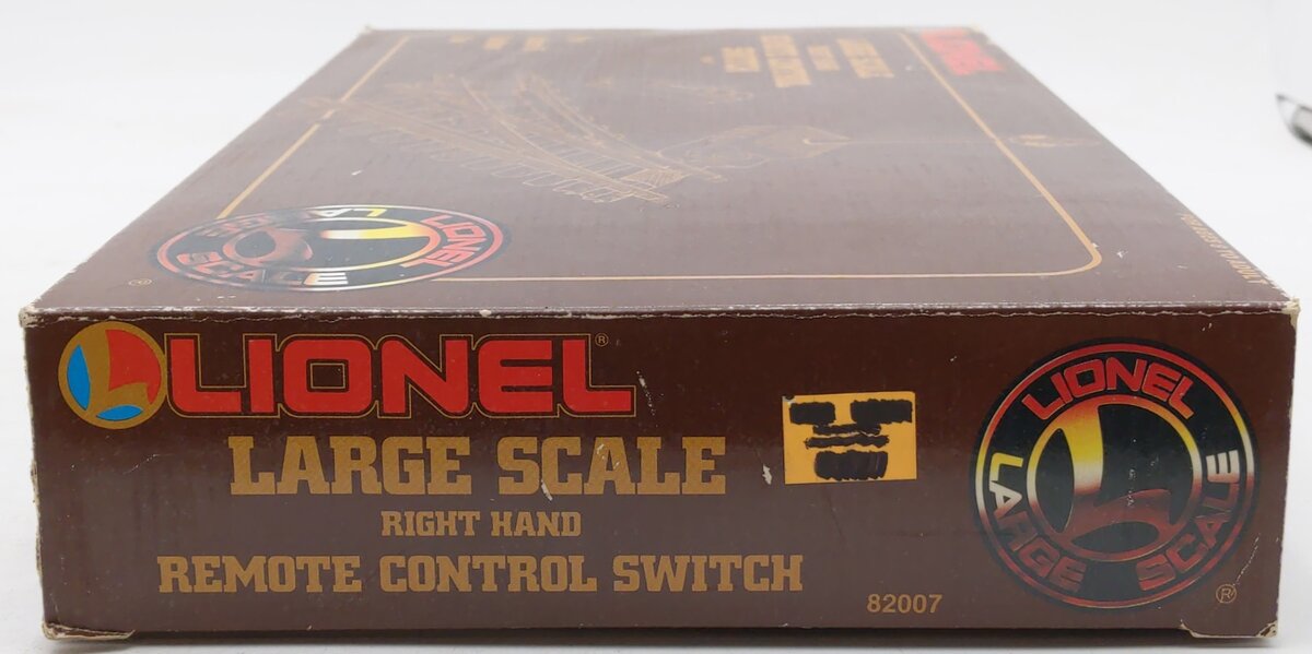 Lionel 8-82007 G Scale Right Hand Remote Switch Turnout For Indoor & Outdoor EX/Box