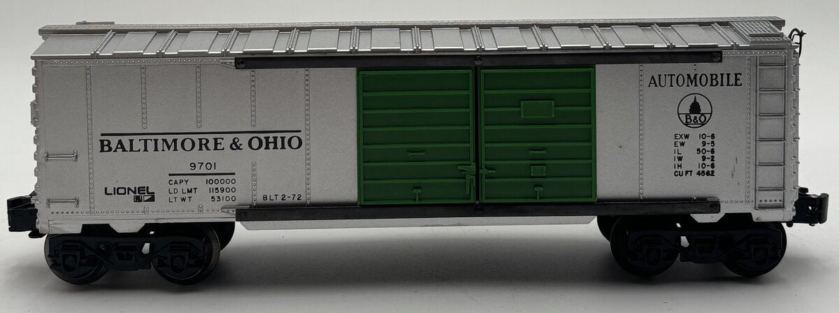 Lionel 6-9701 O Gauge Baltimore & Ohio Double Door Automobile Boxcar EX/Box