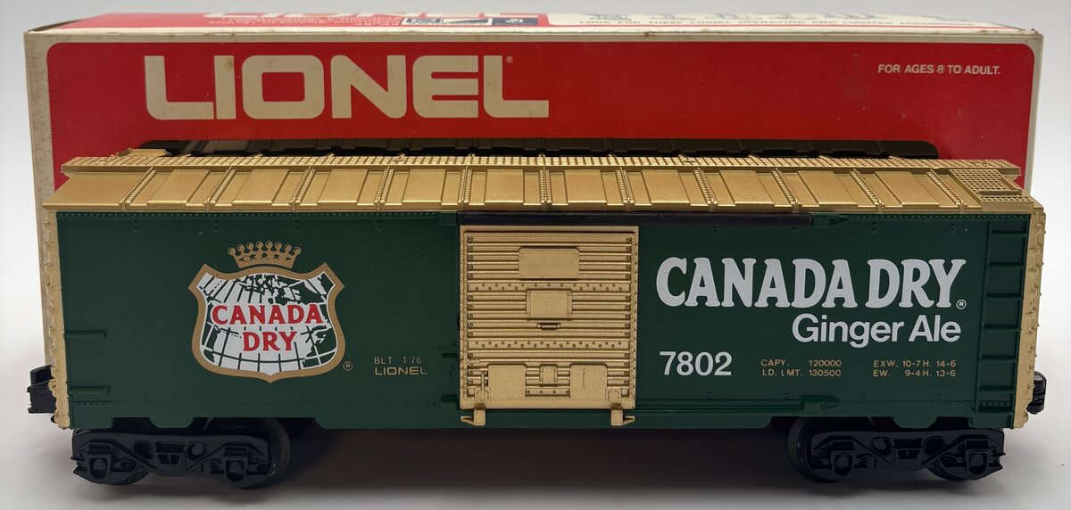 Lionel 6-7802 O Gauge Canada Dry Boxcar #7802 EX/Box