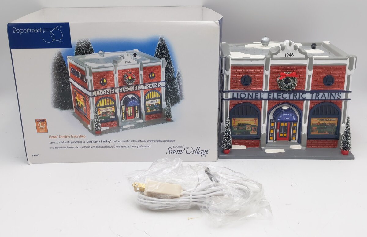 Lionel 54947 O Gauge Ceramic Snow Village Train Center LN/Box