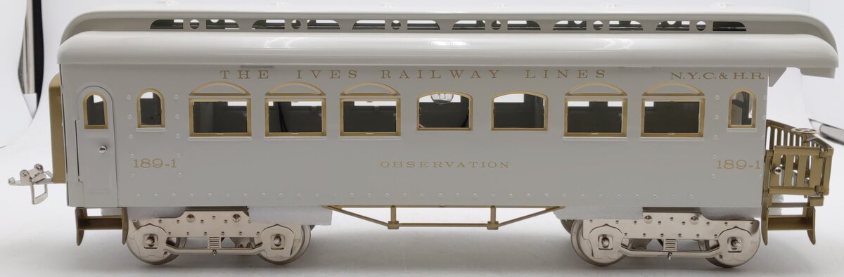 MTH 10-1155D Standard Gauge Ives White Observation Car #189-1 LN/Box