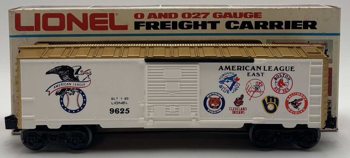 Lionel 6-9625 O Gauge American League Baseball Boxcar EX/Box