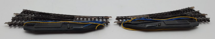 Marklin 2261 HO K Track Left & Right Hand Remote Switch Turnout EX