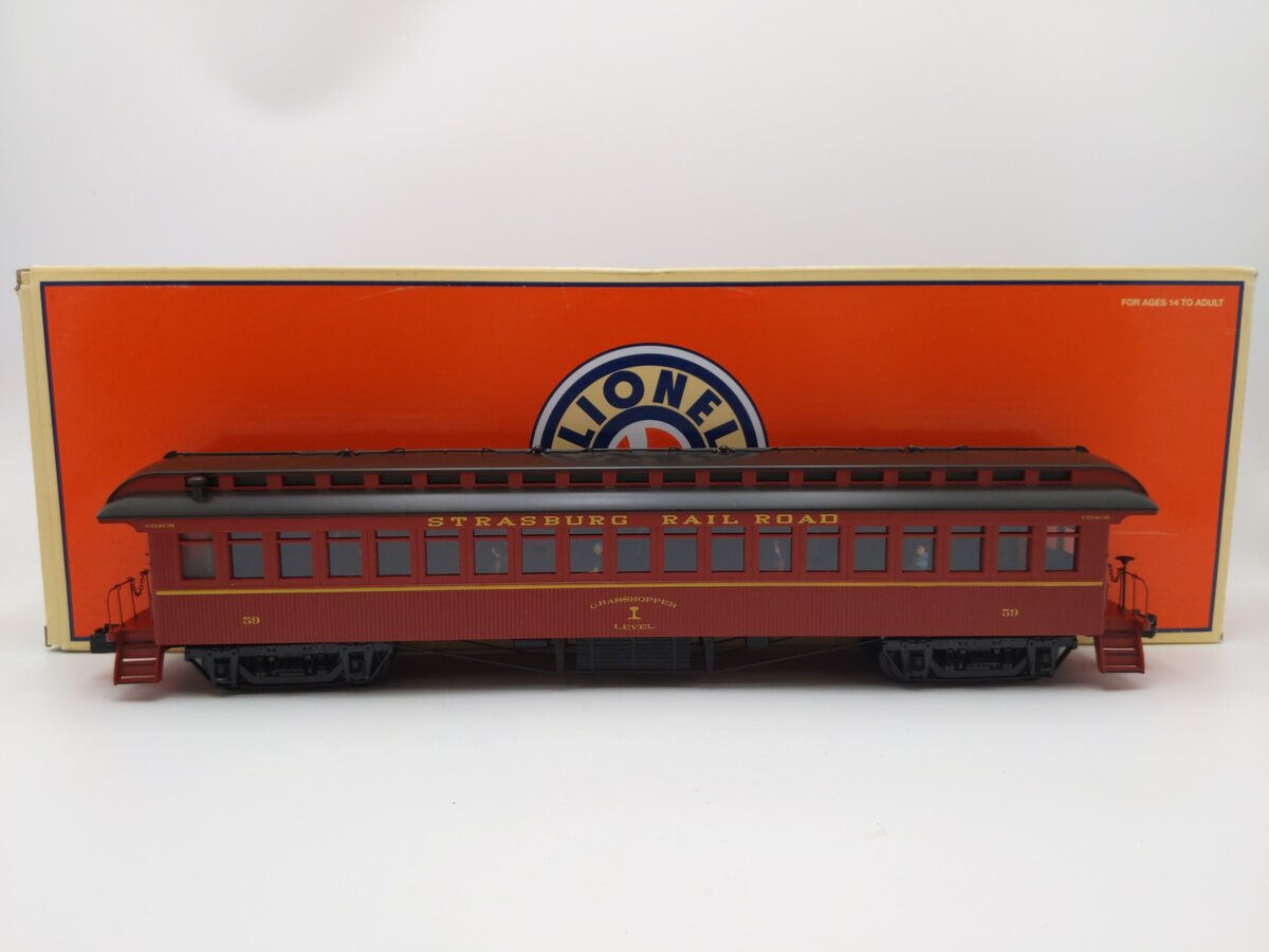 Lionel 2227031 O Gauge Strasburg Railroad Wood Coach #59 EX/Box