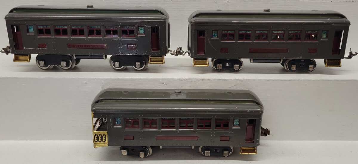 Lionel Vintage O Prewar Tinplate Passenger Cars 605, 606 [3]