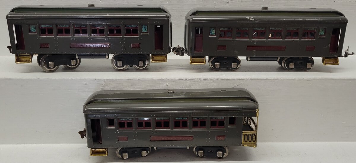 Lionel Vintage O Prewar Tinplate Passenger Cars 605, 606 [3]