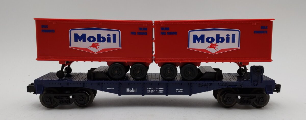 Lionel 6-19471 O Gauge Mobil Flatcar with Two Trailers LN/Box