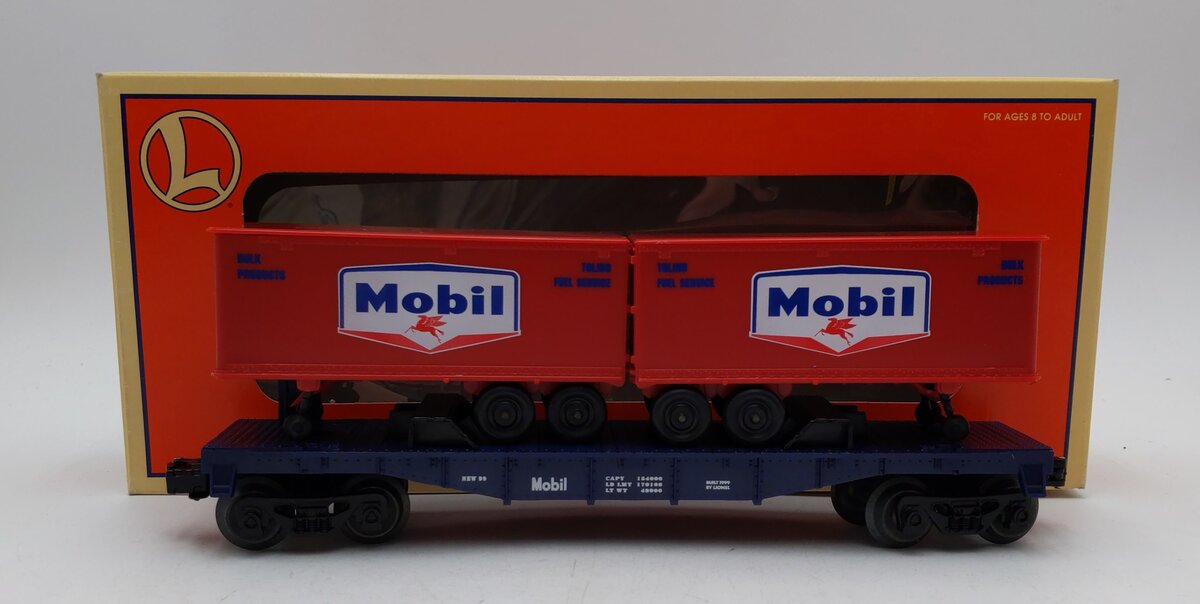 Lionel 6-19471 O Gauge Mobil Flatcar with Two Trailers LN/Box