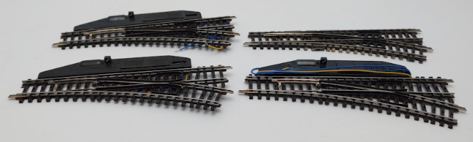 Marklin HO K Track Right Hand Switches/Turnouts [4] EX