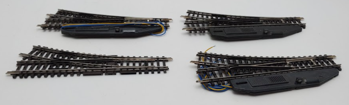 Marklin HO K Track Right Hand Switches/Turnouts [4] EX