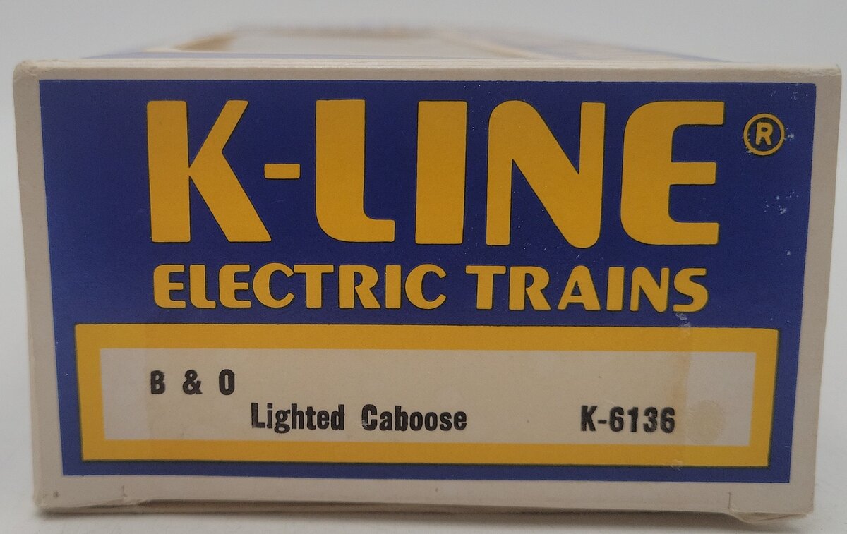 K-Line K-6136 O Gauge Baltimore & Ohio Caboose #7405 EX/Box