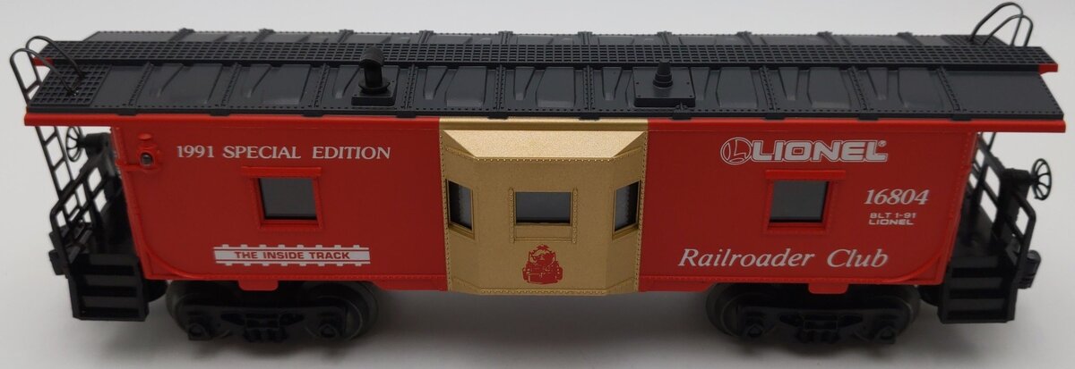 Lionel 6-16804 O Gauge Lionel Railroader Club Bay Window Caboose #16804 EX/Box