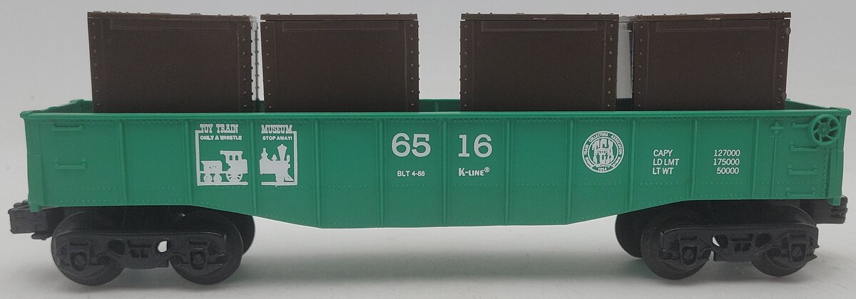 K-Line K-6516 O Gauge Gondola W/ Crates EX/Box