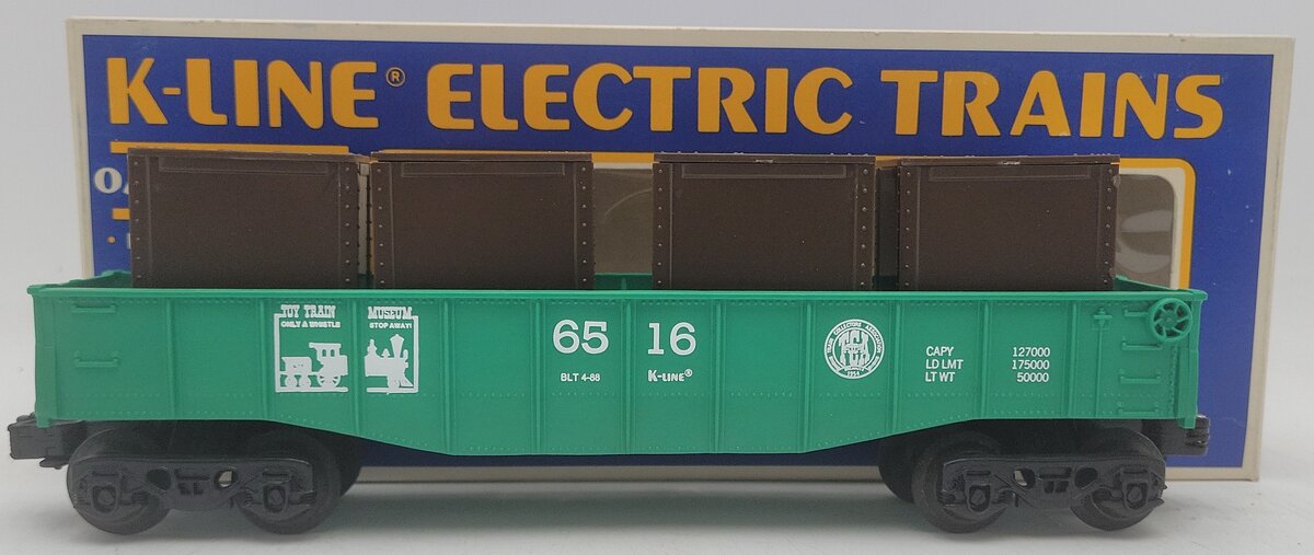 K-Line K-6516 O Gauge Gondola W/ Crates EX/Box