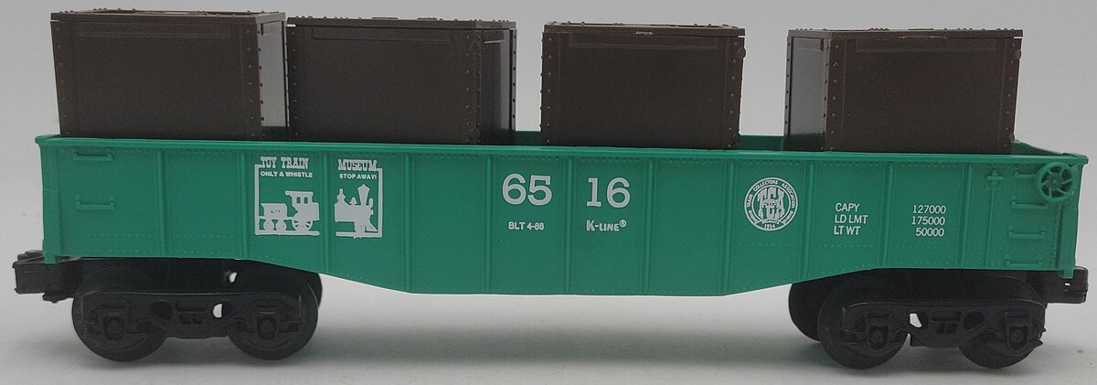K-Line K-6516 O Gauge Gondola W/ Crates EX/Box