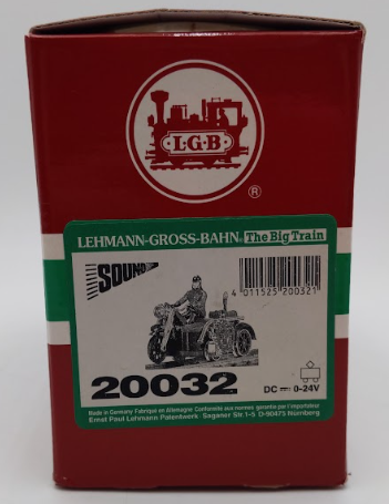 LGB 20032 G Scale Fireman Tom Motorcycle VG/Box
