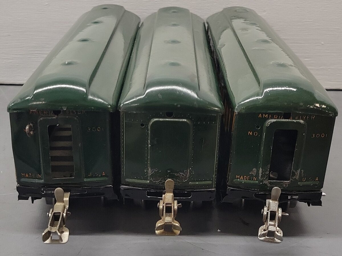 American Flyer Vintage O Prewar Tinplate Passenger Cars 3000, 3001 [3]