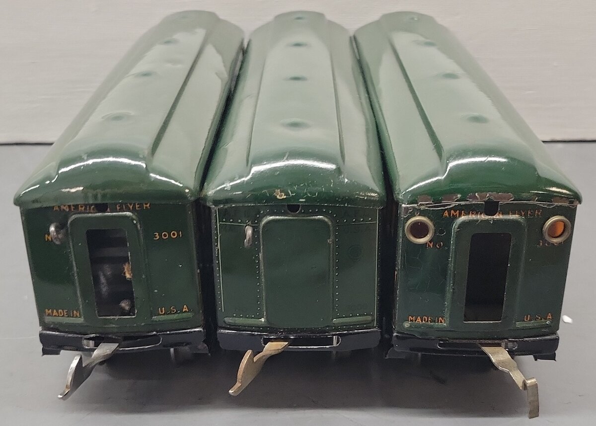 American Flyer Vintage O Prewar Tinplate Passenger Cars 3000, 3001 [3]