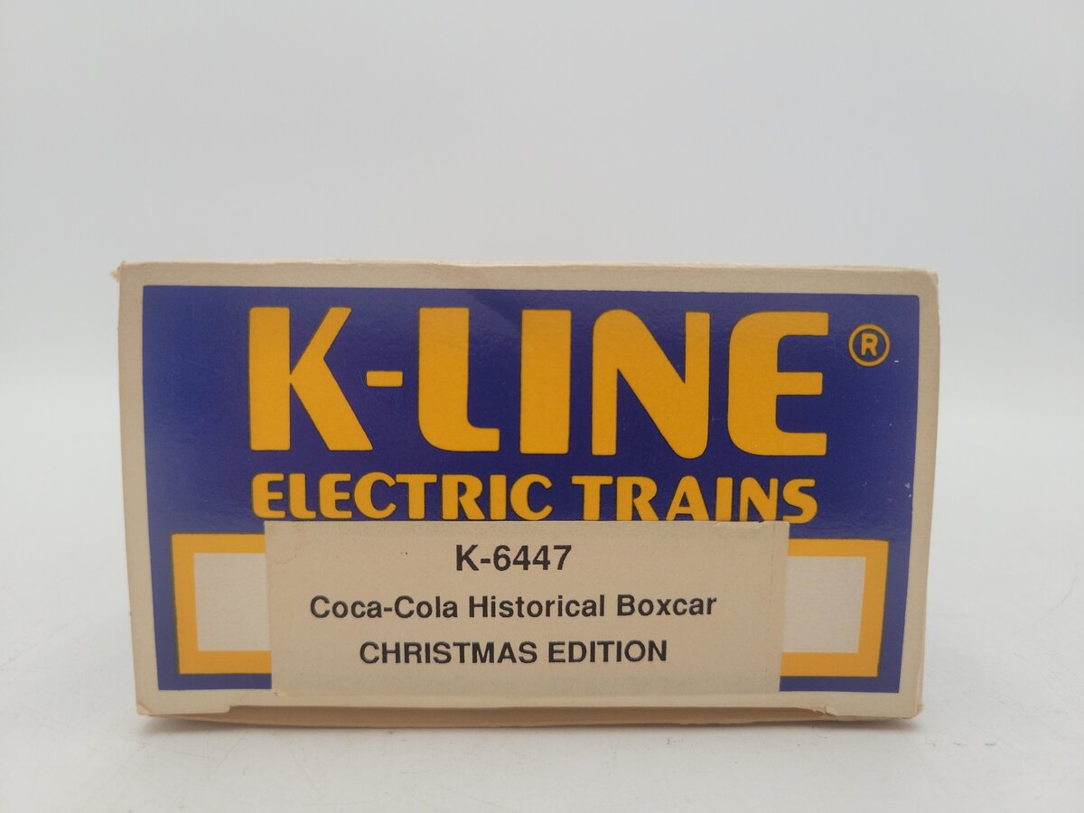 K-Line K-6447 O Gauge Merry Christmas Coca-Cola Boxcar EX/Box