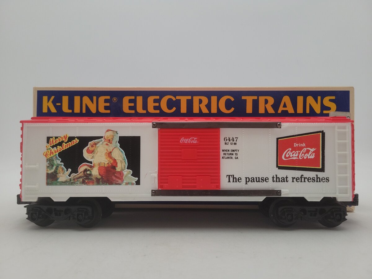 K-Line K-6447 O Gauge Merry Christmas Coca-Cola Boxcar EX/Box
