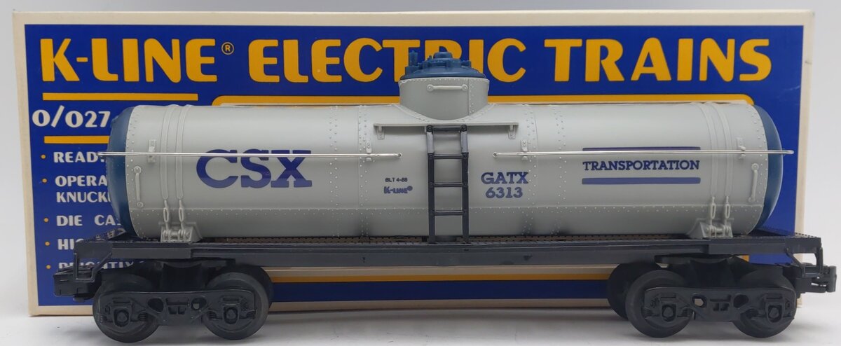 K-Line K6313 O Gauge CSX Single Dome Tank Car EX/Box