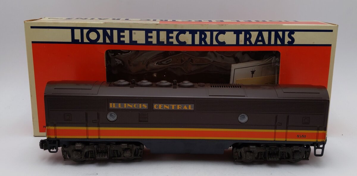 Lionel 6-8581 O Gauge Illinois Central F3 Dummy B Unit Diesel Locomotive LN/Box